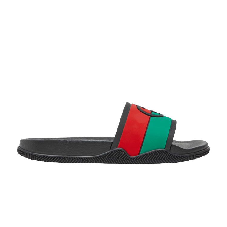 Gucci Slide 'Interlocking G - Black Red Green'