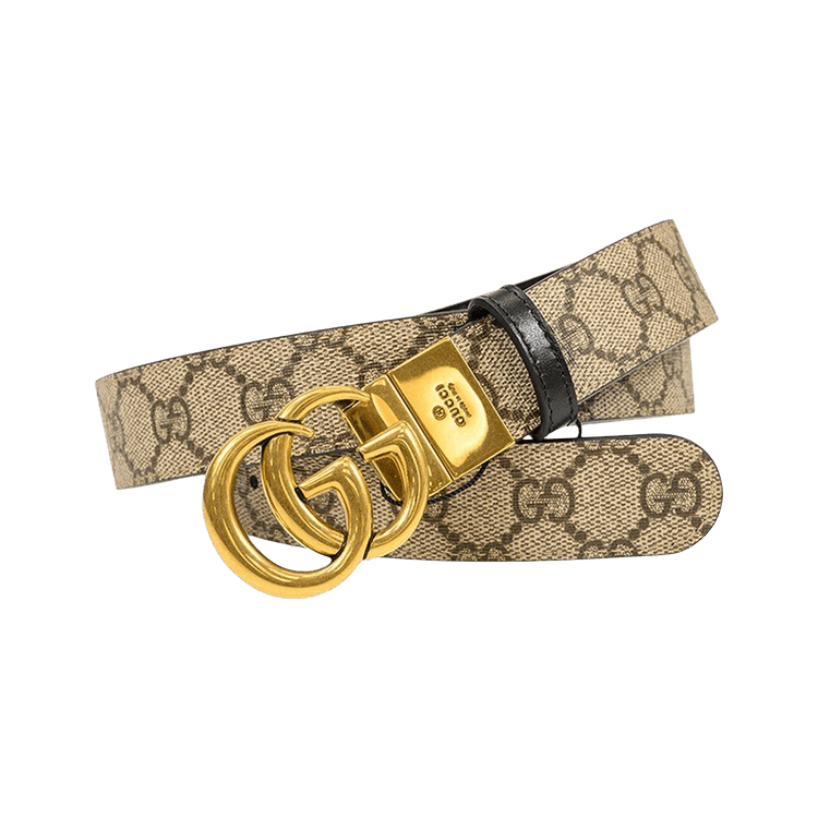 Gucci GG Marmont Reversible Belt 'Beige/Ebony/Nero'