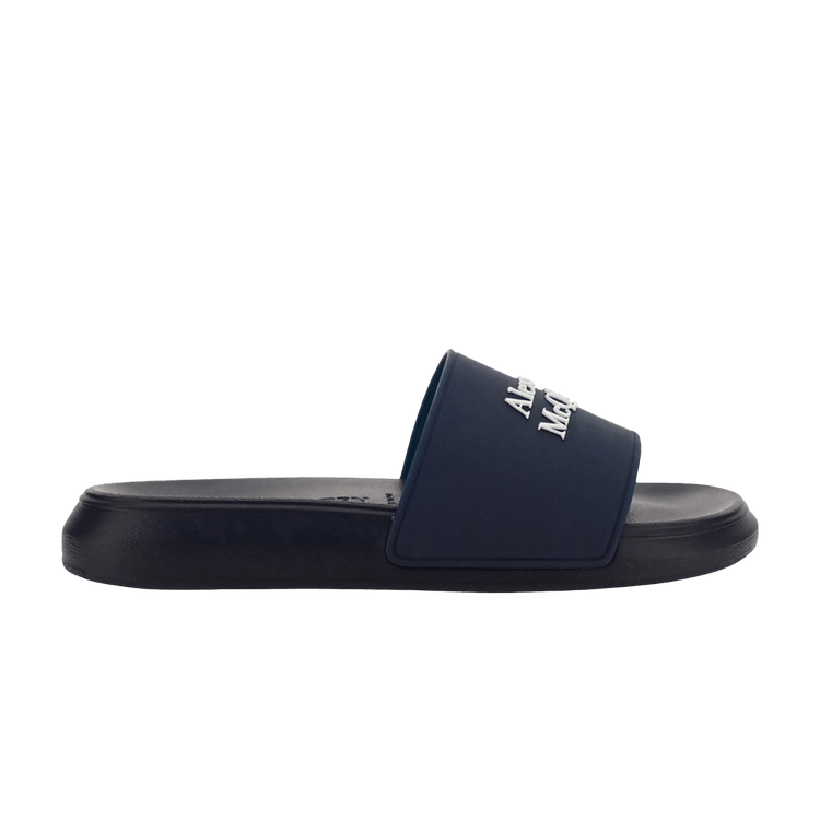 Alexander McQueen Wmns Logo Slides 'Navy'