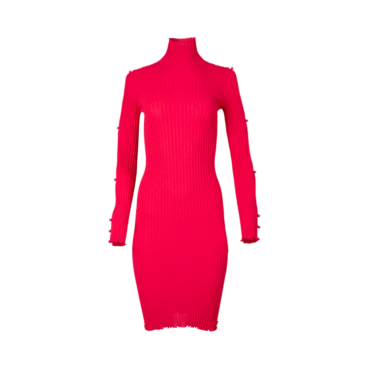 Bottega Veneta Cut Out Detail Rib Knit Dress 'Lollipop'
