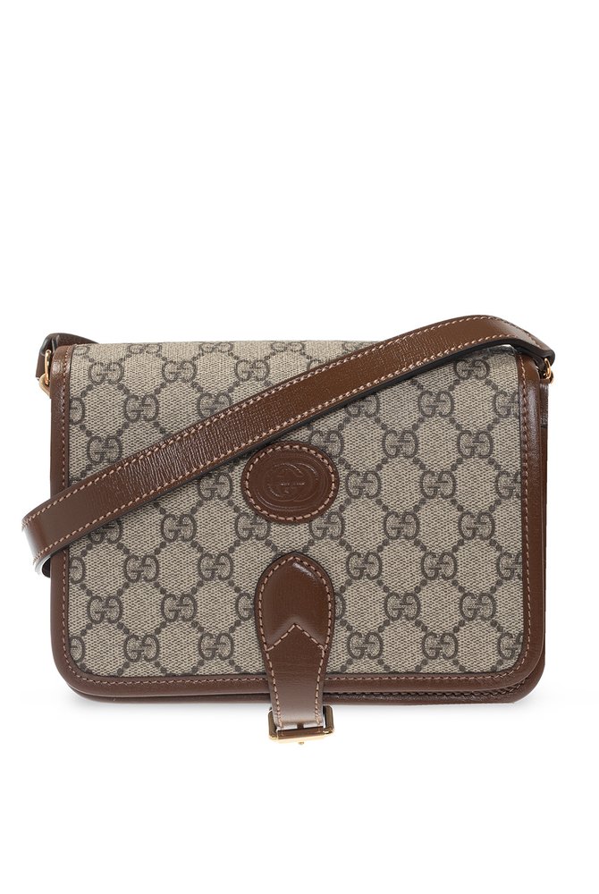 Gucci GG Monogram Fold-Over Shoulder Bag