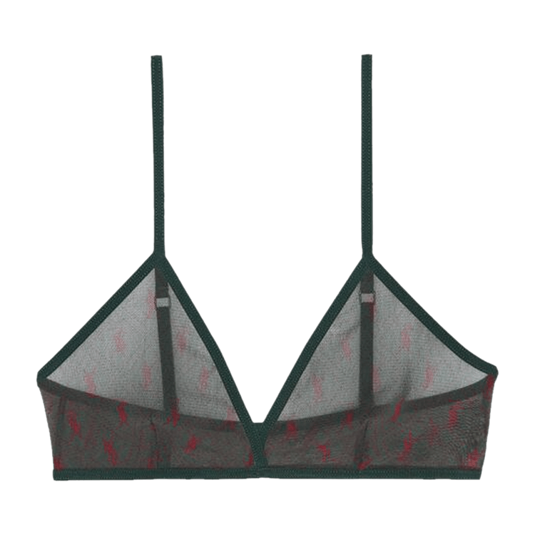 Saint Laurent Monogram Bra 'Vert/Bordeaux'