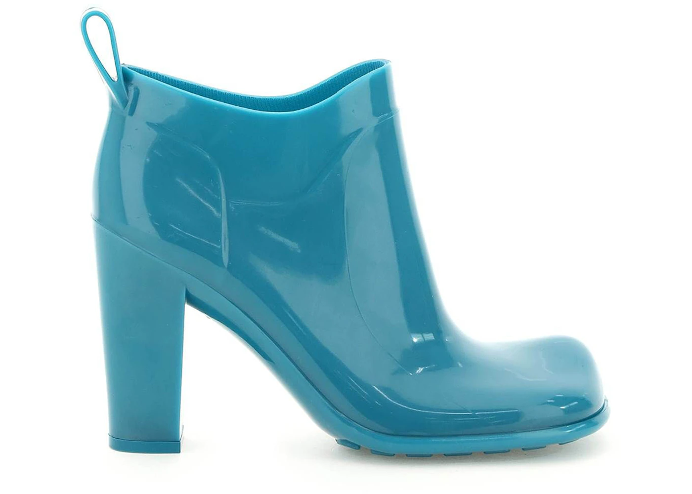 Bottega Veneta Shine Rubber Ankle Boots Blue