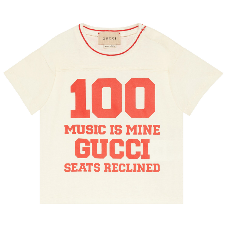 Gucci Kids Short-Sleeve Graphic Print T-Shirt 'White/Red'