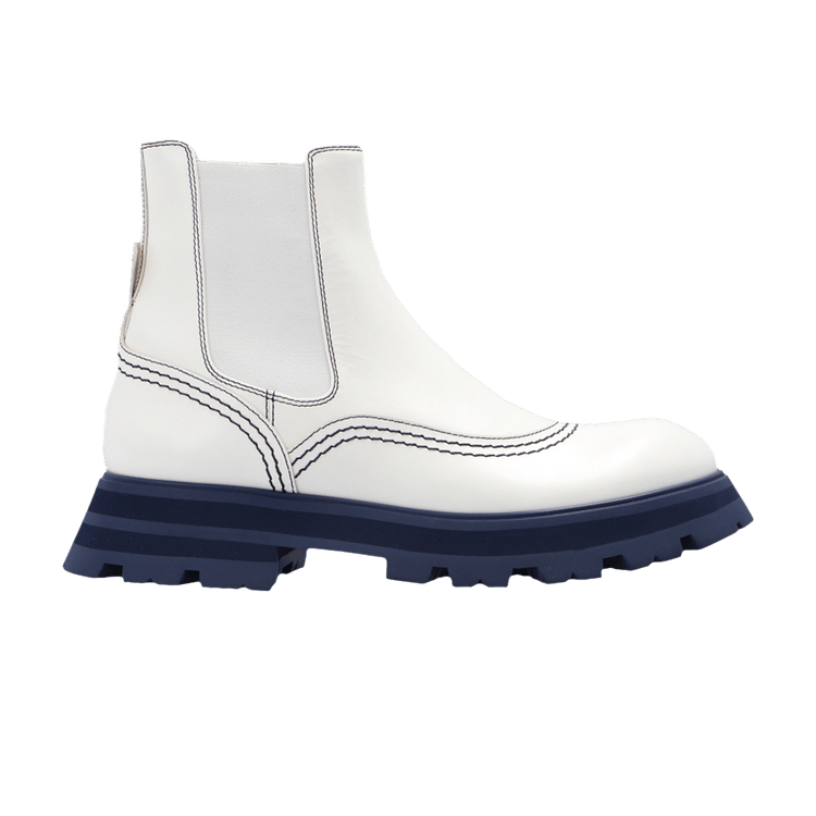 Alexander McQueen Wmns Wander Chelsea Boot 'White Navy'
