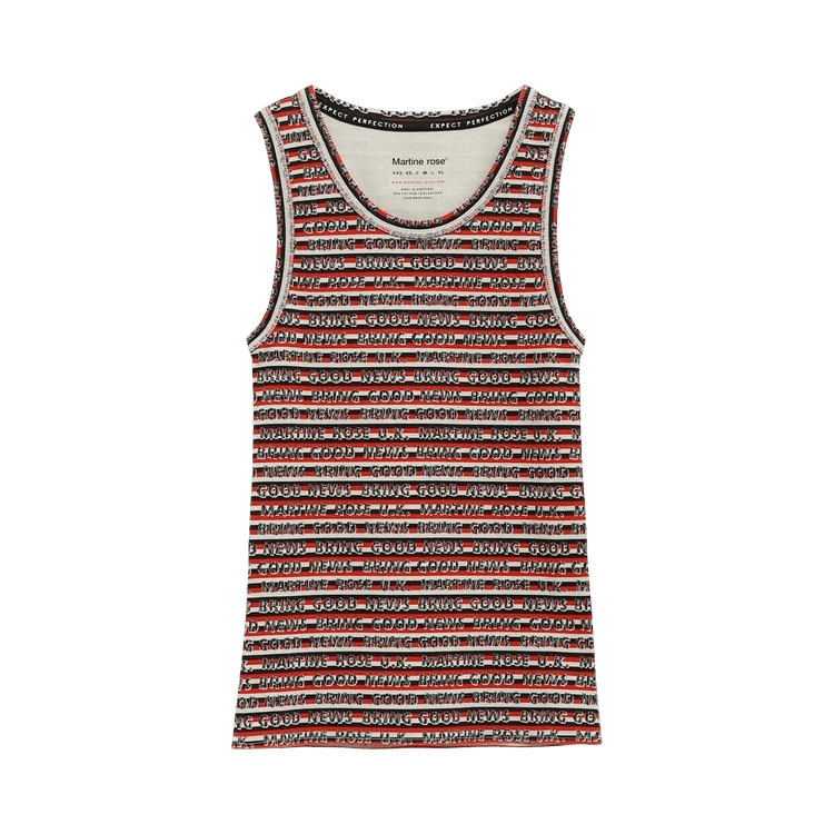 Martine Rose Vest 'Red/Grey Stripe'