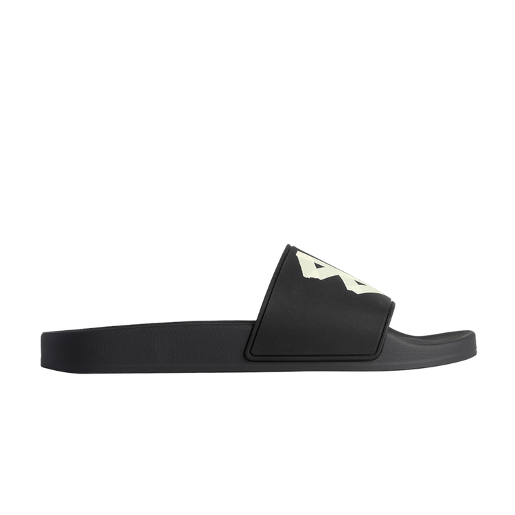 Balenciaga Pool Slides 'Tape Type Logo - Black Yellow'