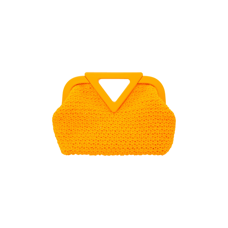 Bottega Veneta Rubber Crochet Clutch 'Tangerine'