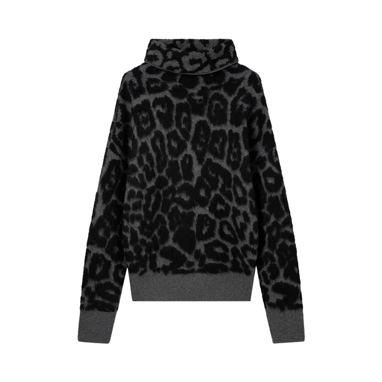 Stella McCartney Leopard Jacquard Jumper 'Black/Grey'