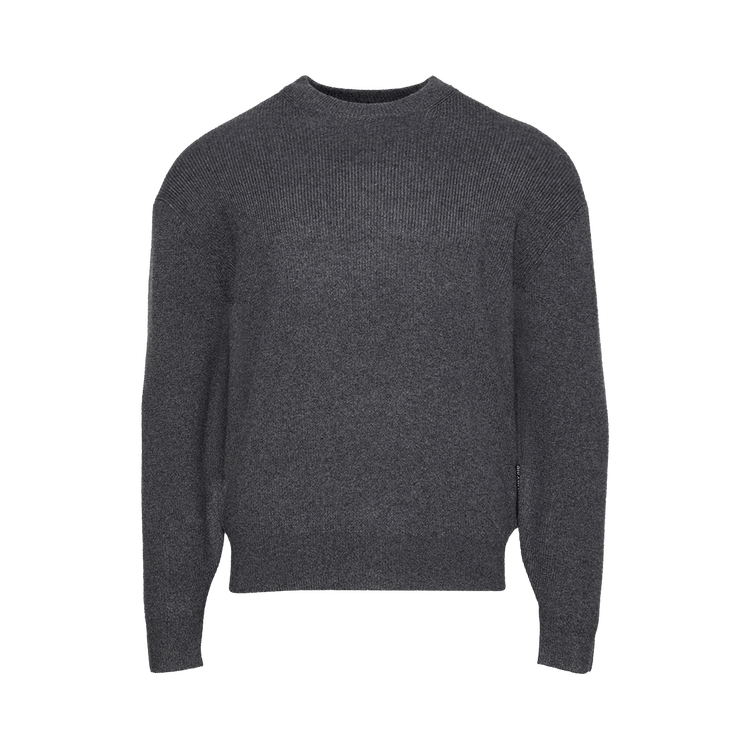Alexander Wang Crewneck Pullover W/ Knit Flag Tag 'Dark Grey Melange'