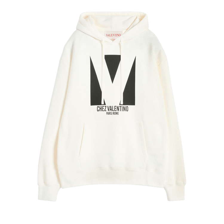 Valentino Chez Valentino Drawstring Hoodie 'White'