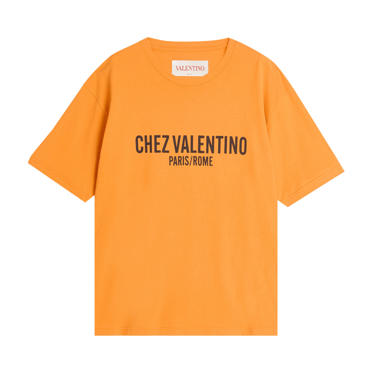 Valentino Chez Valentino Printed Crewneck T-Shirt 'Arancio'