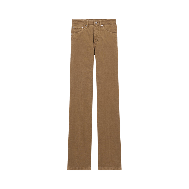 Saint Laurent Clyde Pants In Corduroy 'Fall Beige'