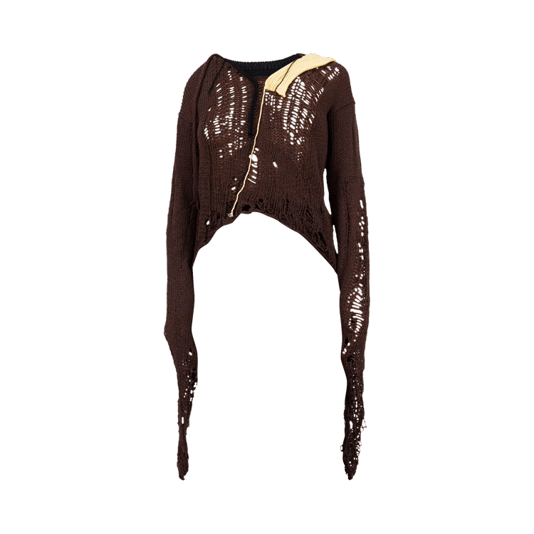 Ottolinger Distressed Knit Sweater 'Brown'