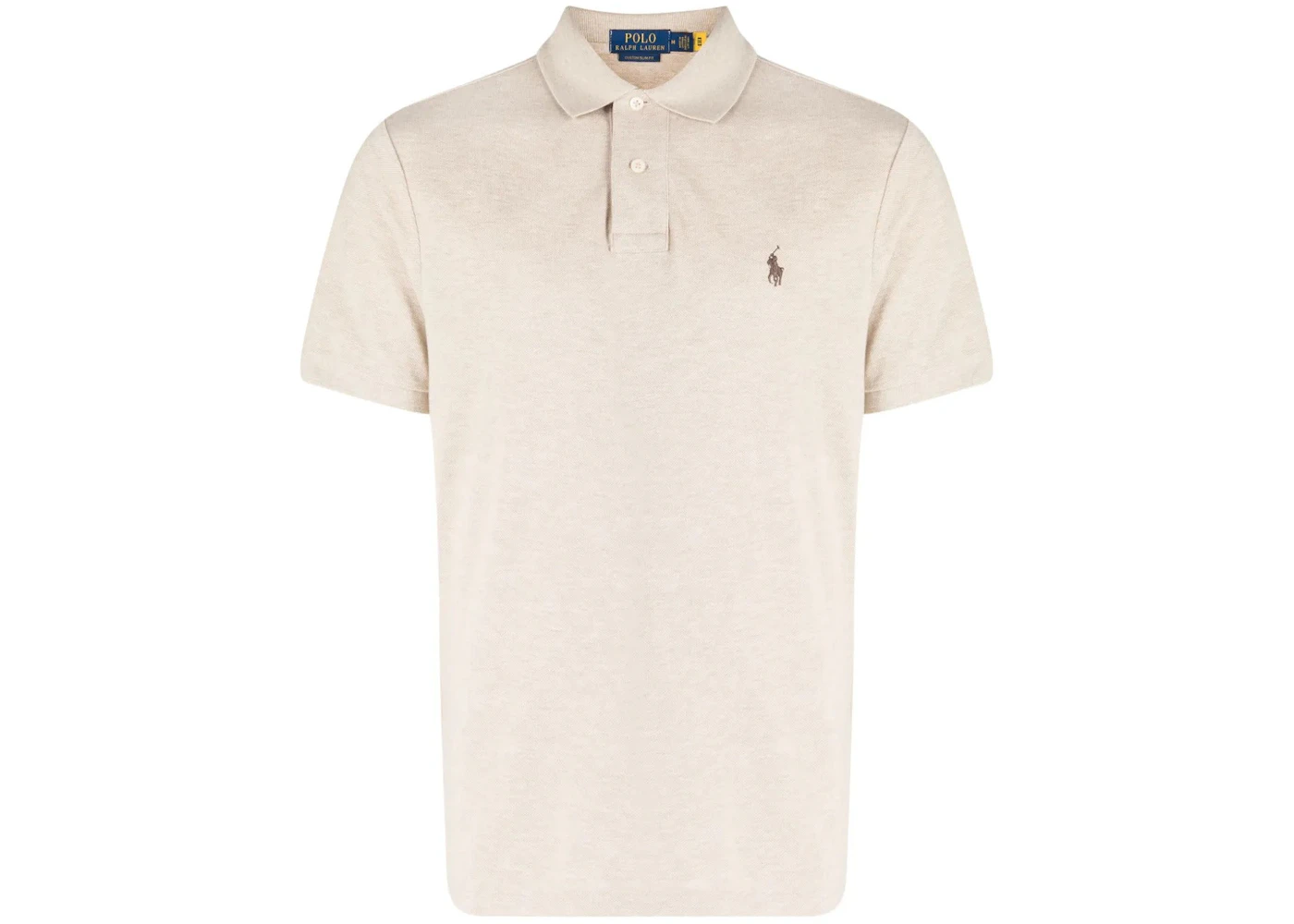 Polo Ralph Lauren CUStom Slim Fit Short Sleeve Mesh Polo Expedition Dune Heather