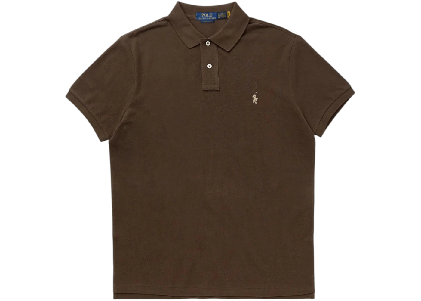 Polo Ralph Lauren Short-Sleeve Slim Fit Mesh Polo Nutmeg Brown Heather