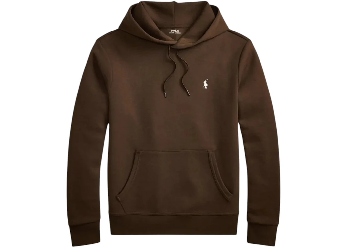 Polo Ralph Lauren Long Sleeve Double Knit Tech Hoodie Nutmeg Brown