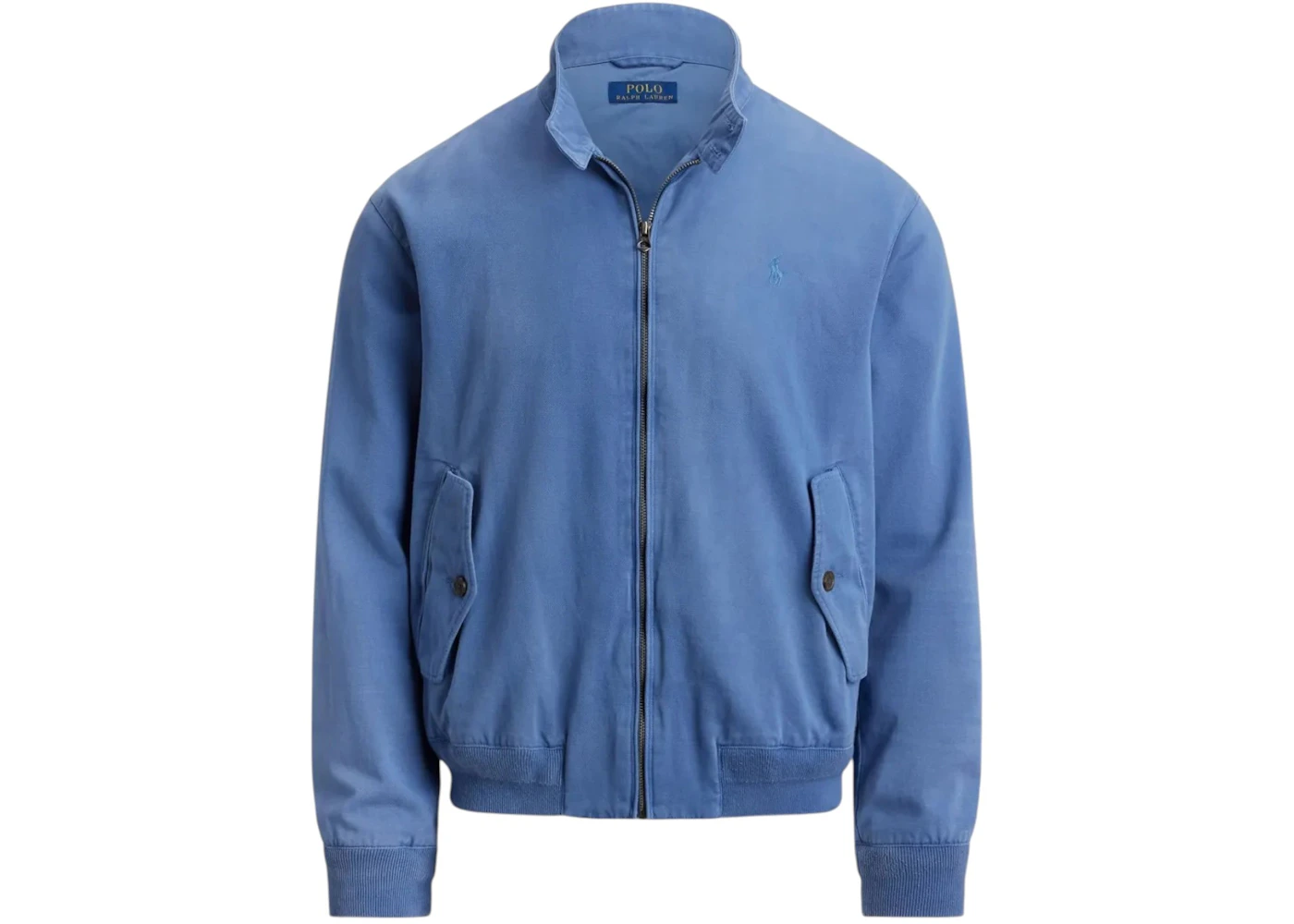 Polo Ralph Lauren Long-Sleeve Montauk Chino Bedford Knit Rib Lined Windbreaker Delta Blue