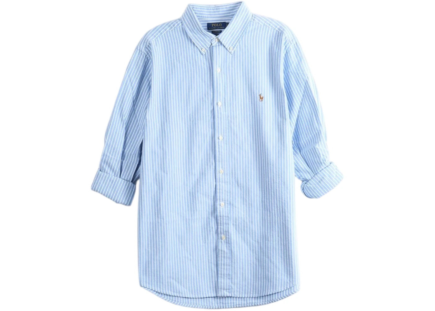 Polo Ralph Lauren Long-Sleeve Seersucker Oxford Sport Shirt BSR Blue/White