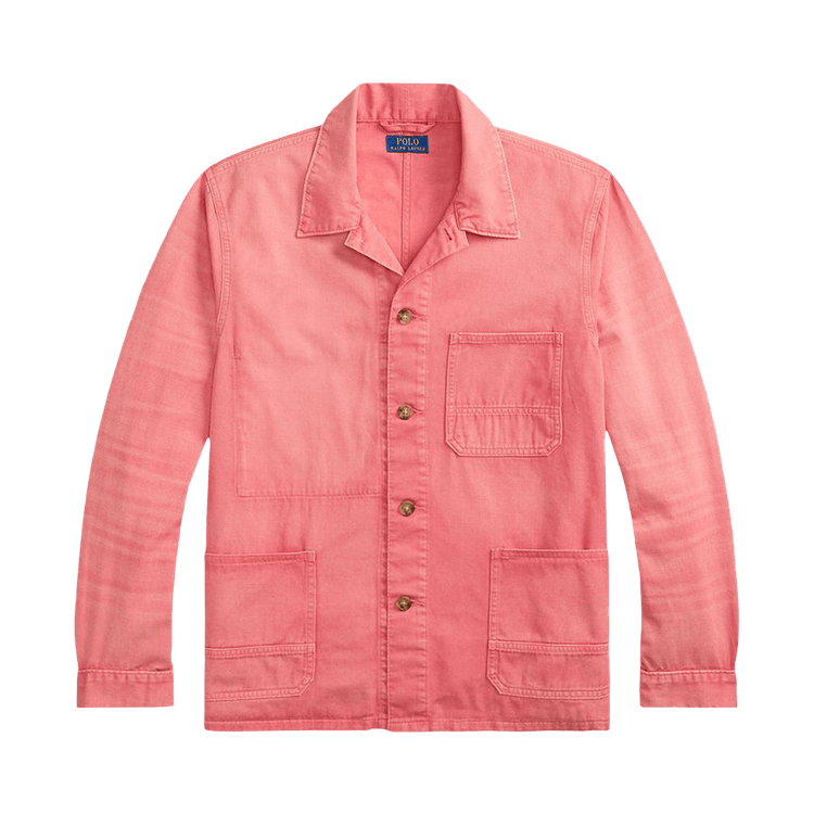 Polo Ralph Lauren Long-Sleeve Montauk Chino French Workwear Overshirt 'Faded Red'