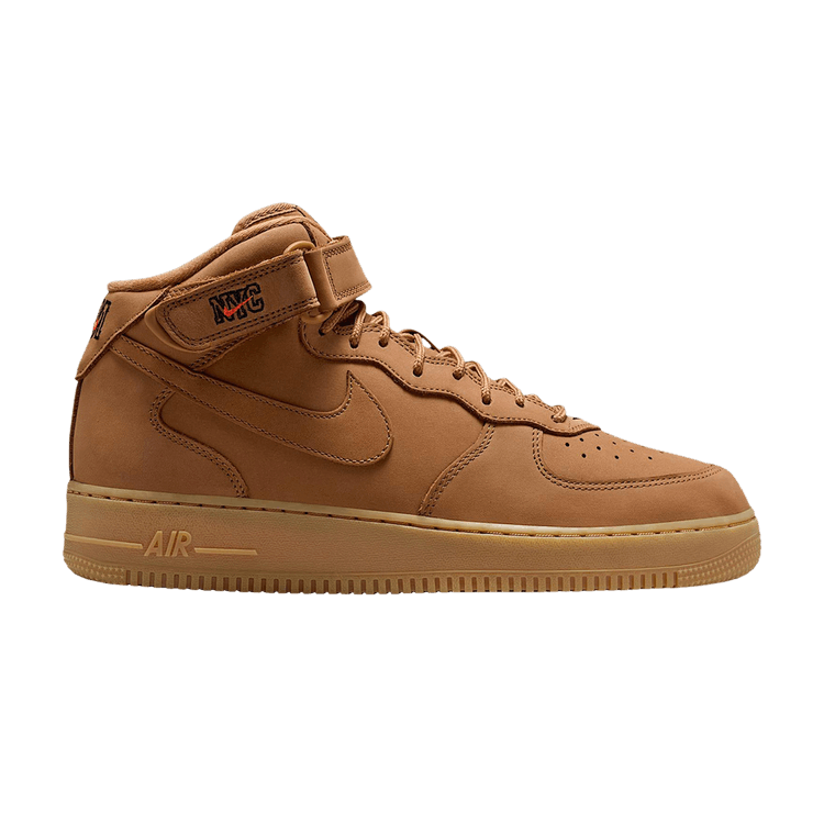 Nike Air Force 1 Mid 07 Premium 'Flax Gum Yellow Black Flax'
