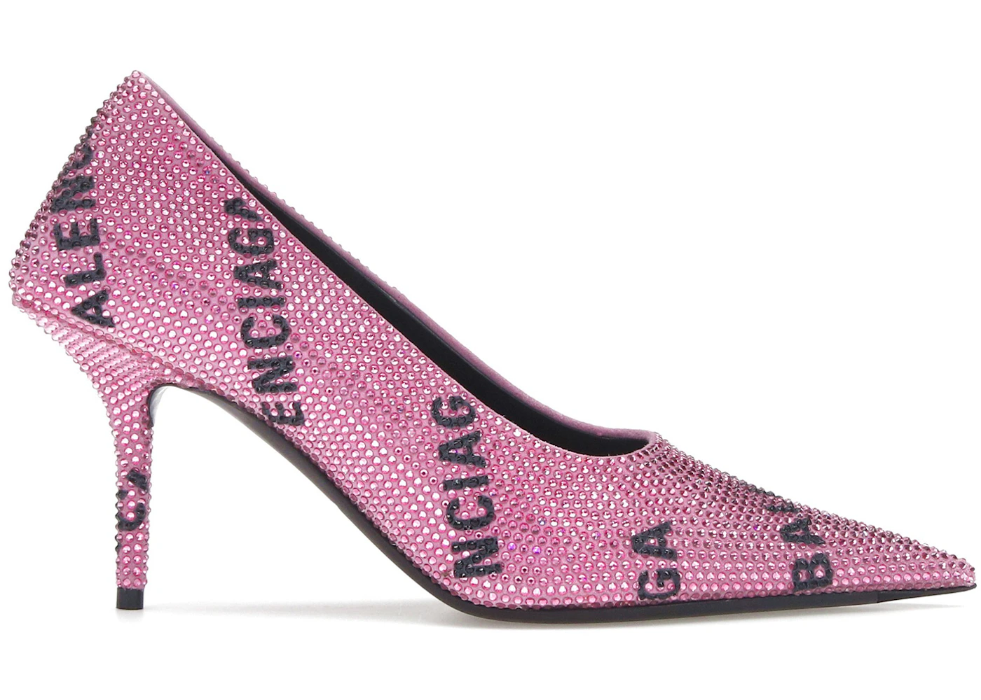Balenciaga Square Knife Embellished Pumps Pink Black (Women's)