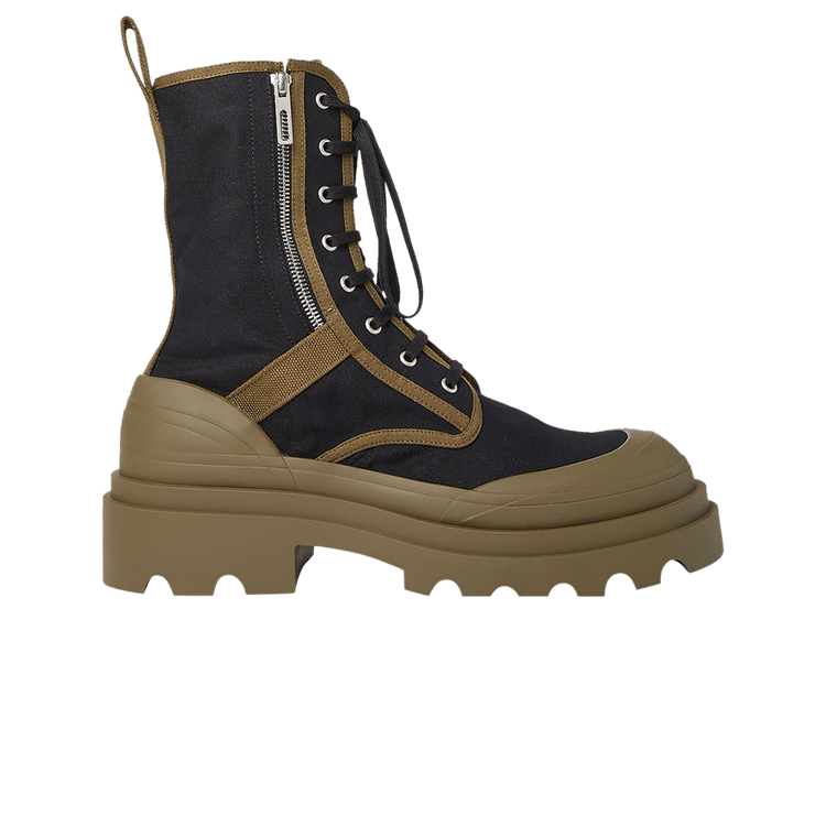 Bottega Veneta Canvas Combat Boot 'Black Liana'