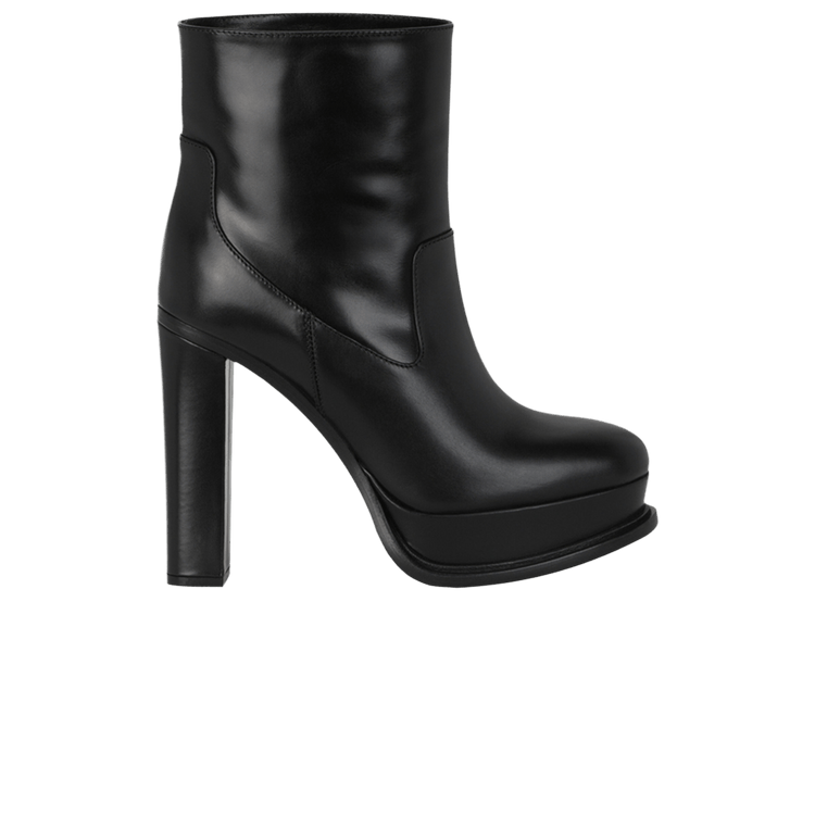 Alexander McQueen Wmns Leather Ankle Boot 'Black'