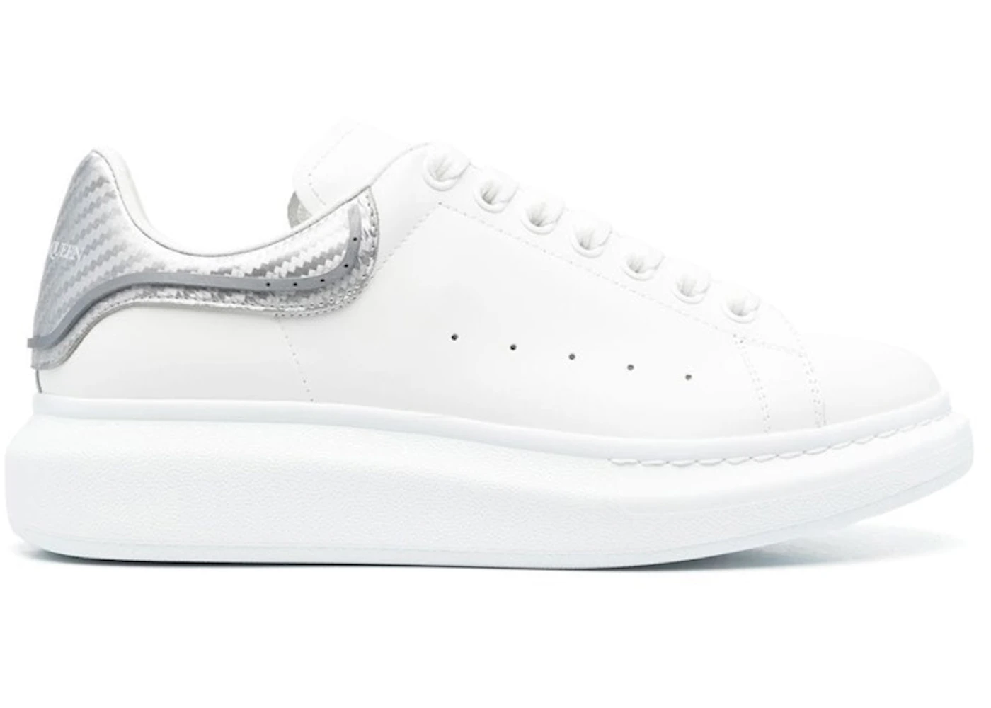 Alexander McQueen Oversized White Silver Metallic