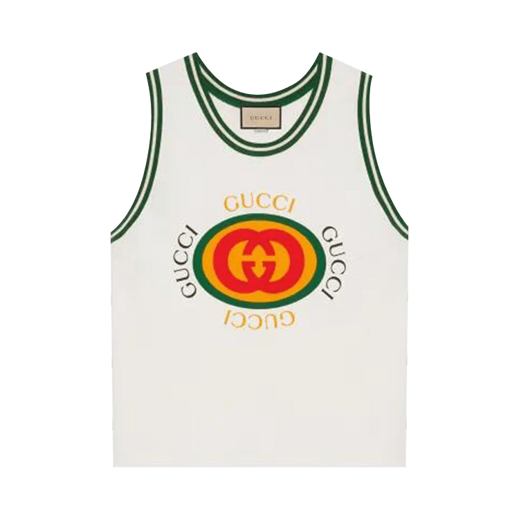 Gucci Vintage Logo Print Tank Top 'White'