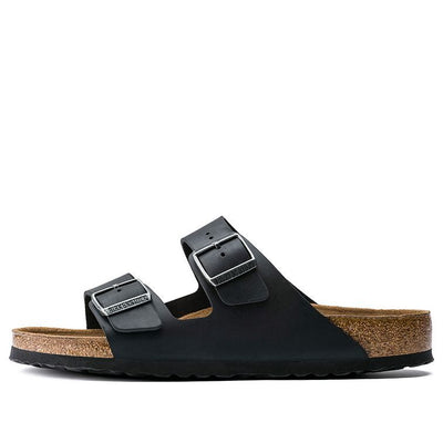 Birkenstock Arizona Oiled Nubuck Leather Sandals 'Black'