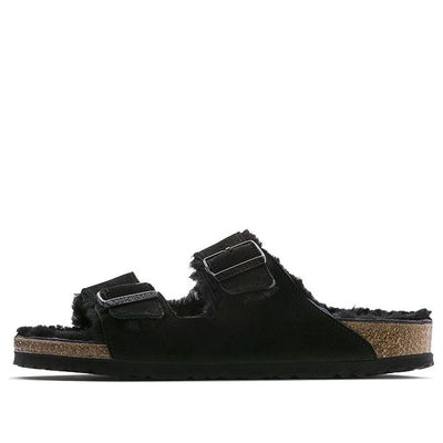 (WMNS) Birkenstock Arizona Fleece Lined Shoe Version Black Unisex