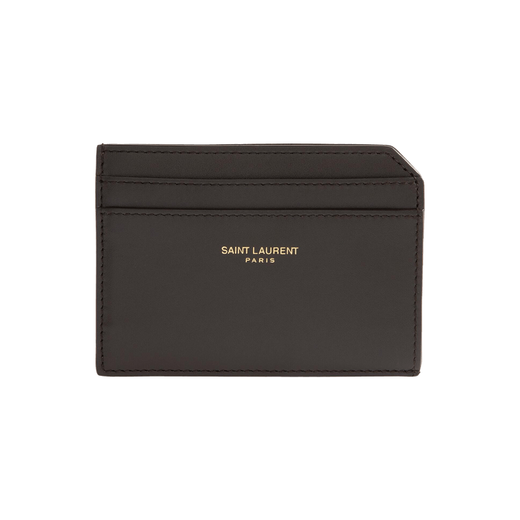 Saint Laurent Open Card Case 'Chocolate Noir/Jerts'