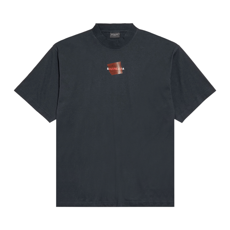 Balenciaga Taped Balenciaga Back T-Shirt 'Faded Black/White/Red'