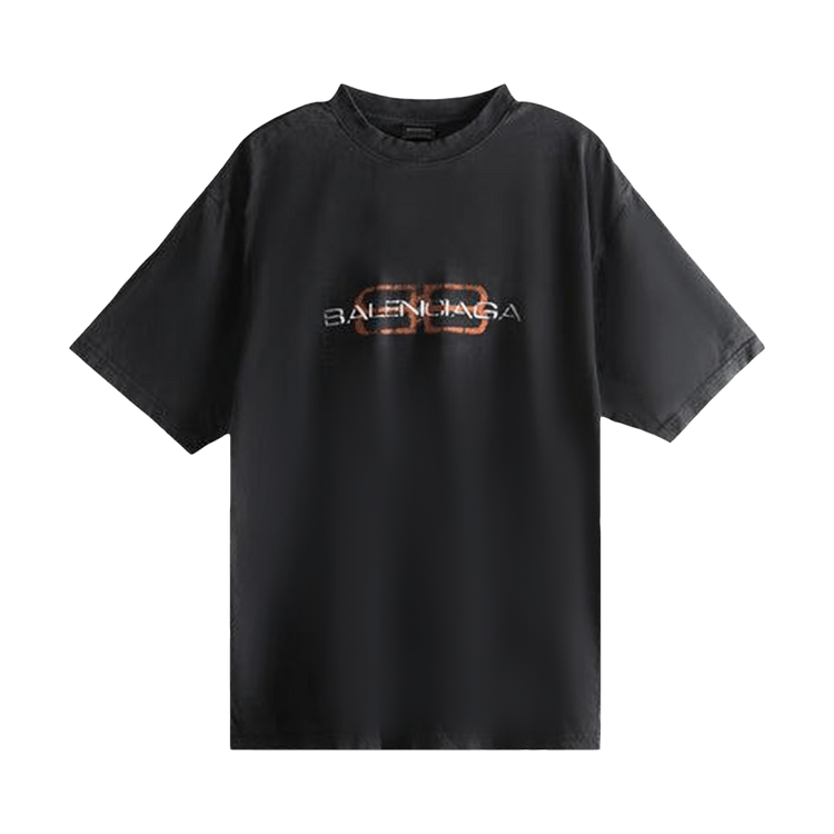 Balenciaga Medium Fit T-Shirt 'Faded Washed Black'