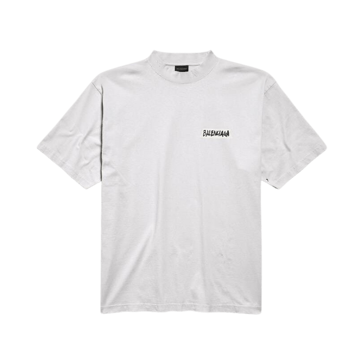 Balenciaga Medium Fit Crew Neck T-Shirt 'Dirty White'