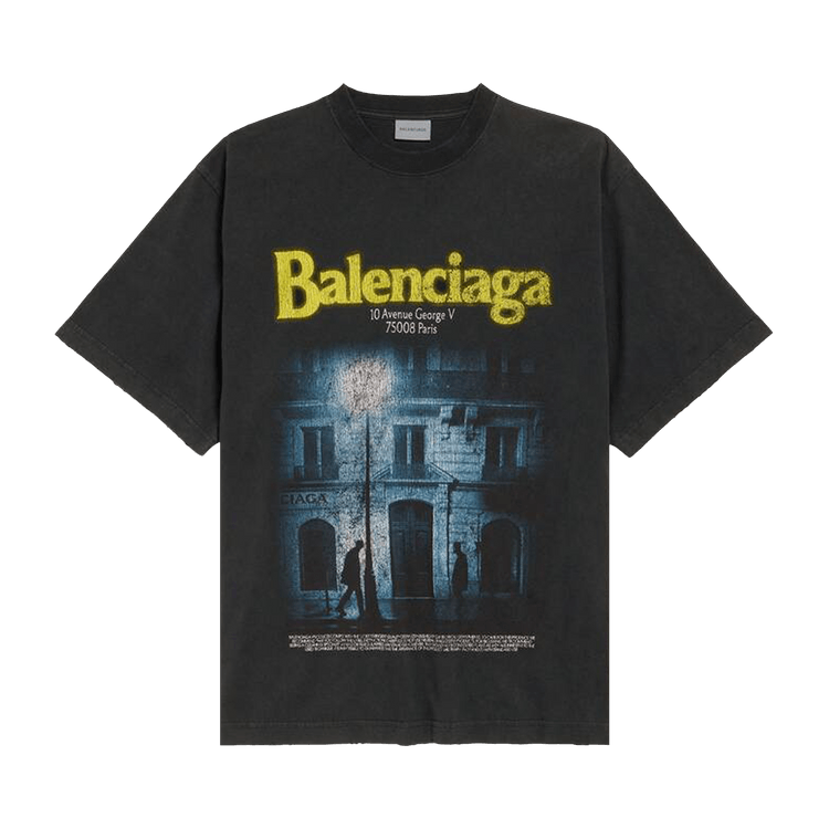 Balenciaga Medium Fit T-Shirt 'Faded Washed Black'