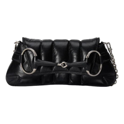 (WMNS) Gucci Horsebit Chain Small Shoulder Bag 'Black'