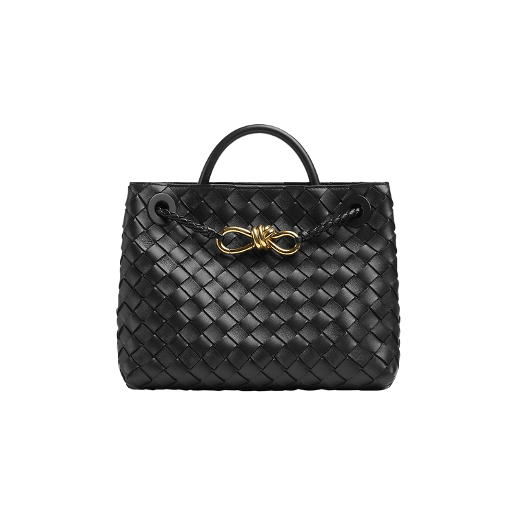 Bottega Veneta Lambskin Andiamo Small Hand Bag 'Black'