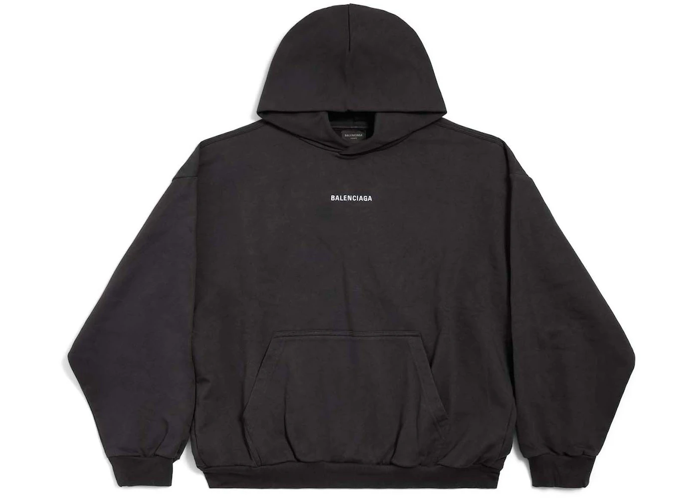 Balenciaga Back Logo Hoodie Black
