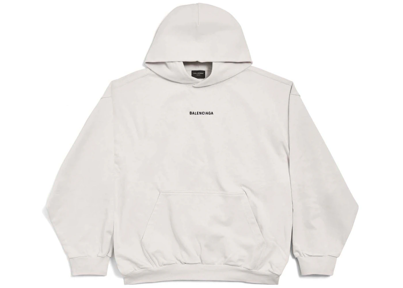 Balenciaga Back Logo Hoodie Off White