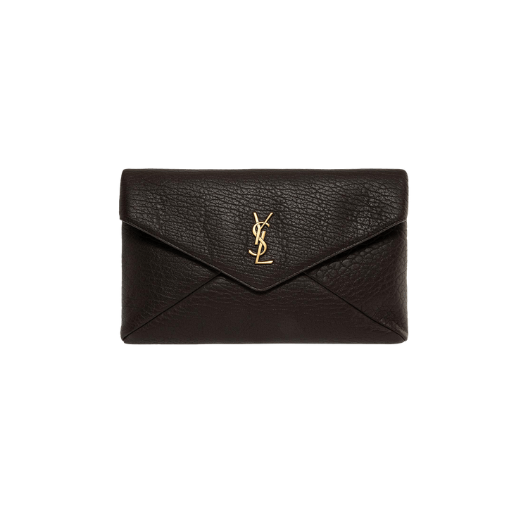 Saint Laurent Cassandre Envelope Pouch 'Chocolate Noir'