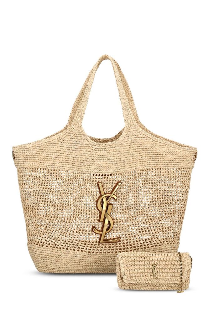 Saint Laurent Icare Logo Plaque Shoulder Bag