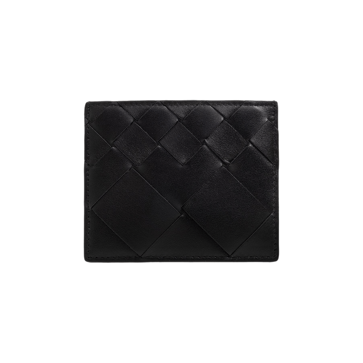Bottega Veneta Intrecciato Credit Card Case 'Black/Silver'