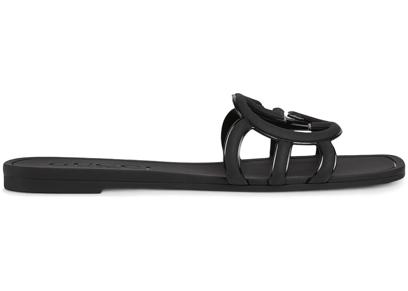 Gucci Interlocking G Slide Sandal Black Rubber (Women's)