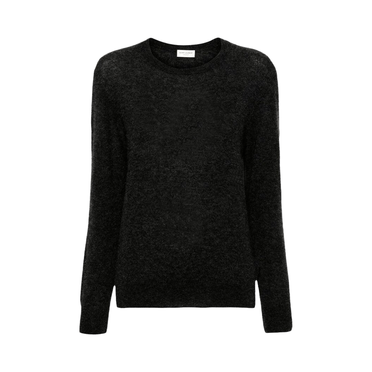 Saint Laurent V-Neck Long-Sleeve Jumper 'Charbon'