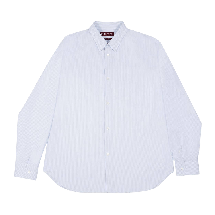 Gucci Striped Poplin Shirt 'White/Azure'