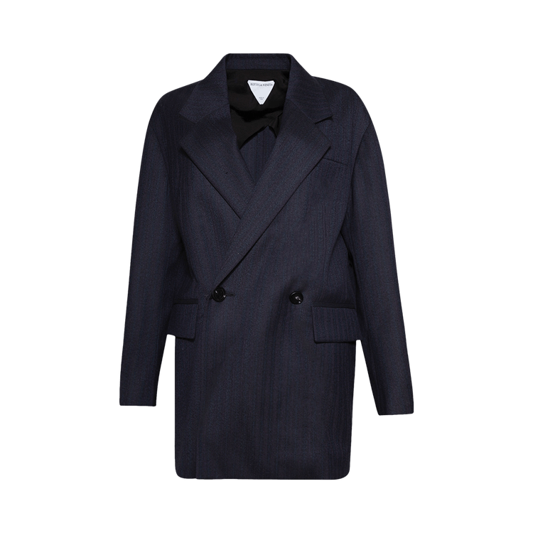 Bottega Veneta Double Breasted Blazer 'Black/Blue'
