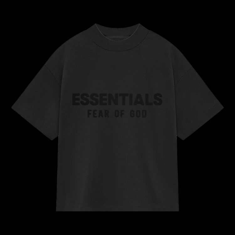 Fear of God Essentials Kids Crewneck T-Shirt 'Jet Black'