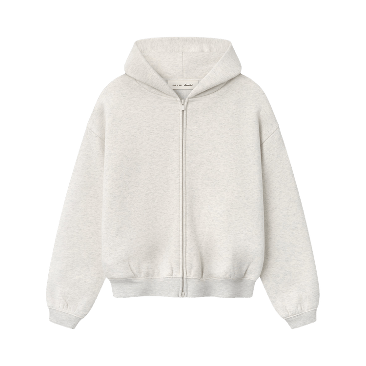 Fear of God Essentials Classic Full Zip Hoodie 'Oatmeal Heather'